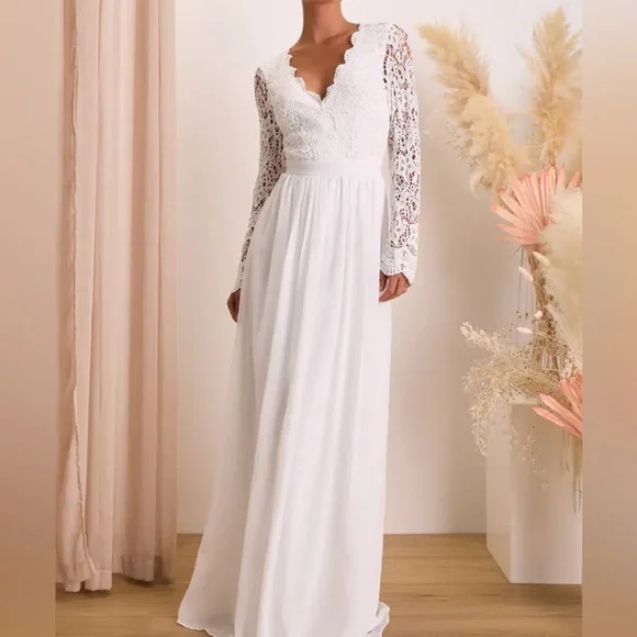 chinese dress ladies Candice Wang 72443 Size 2 White Lace Prom Dress Mermaid Sequin Corset –  Glass Slipper Formals main image 0